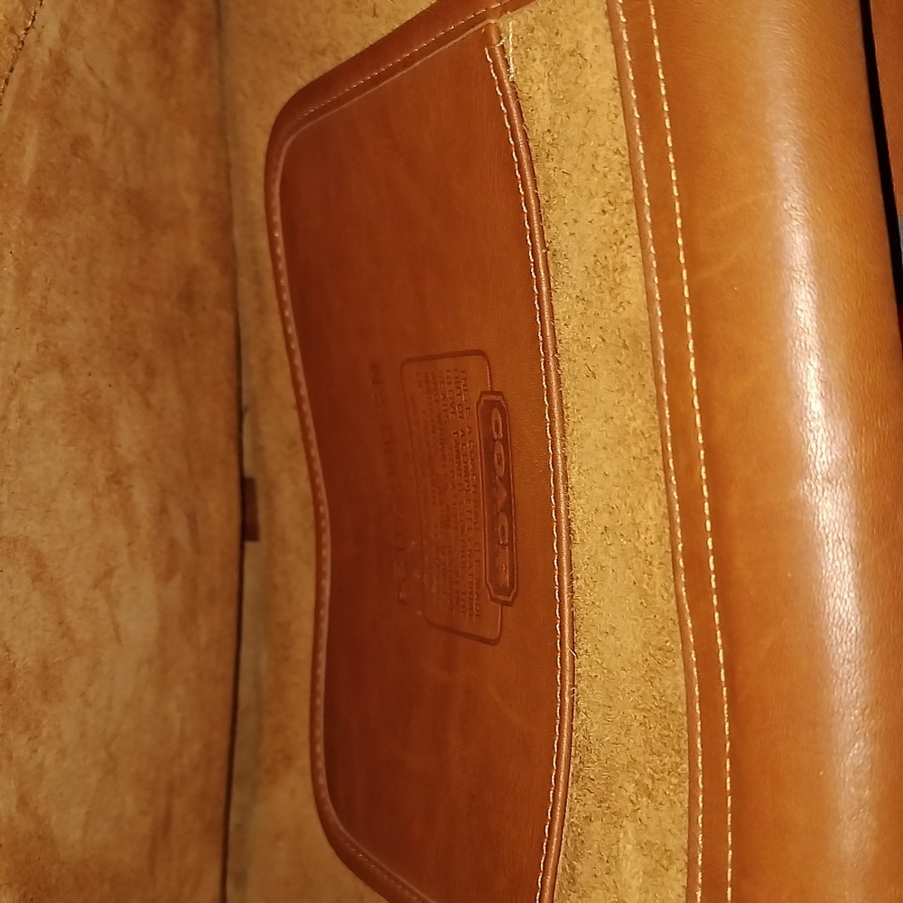 EUC Vintage Coach Brown 100% Cowhide Leather Messenger Bag Briefcase MADE IN USA - Picture 6 of 7